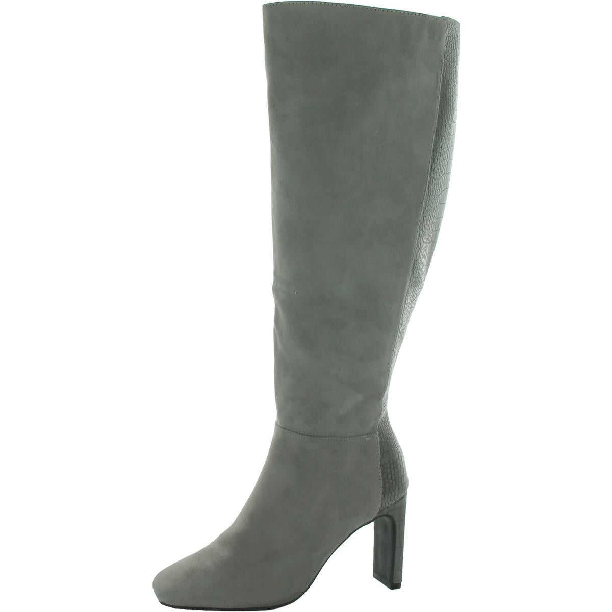 elisabeth Zip Up Snake Print Knee-High Boots