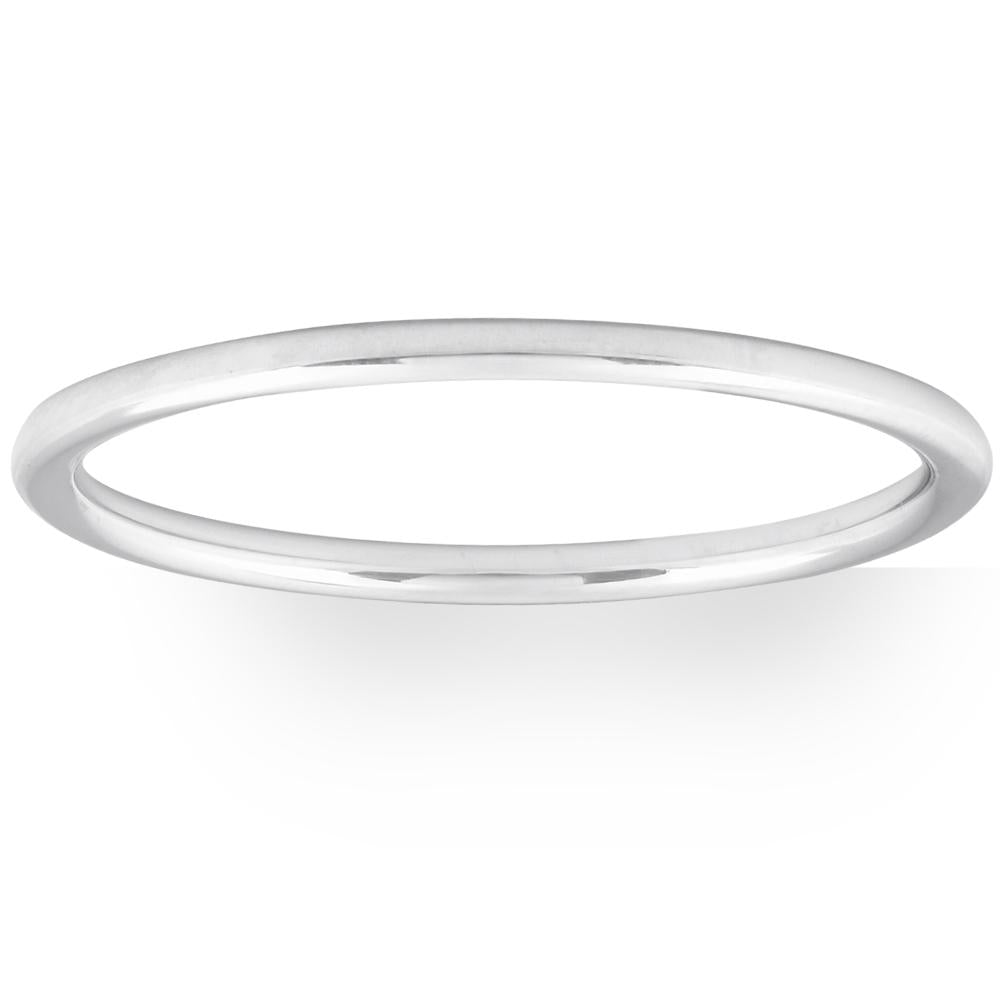 Thin Wire Round Dome 10k Gold High Polished Wedding Band Stackable Ring 7802291421244