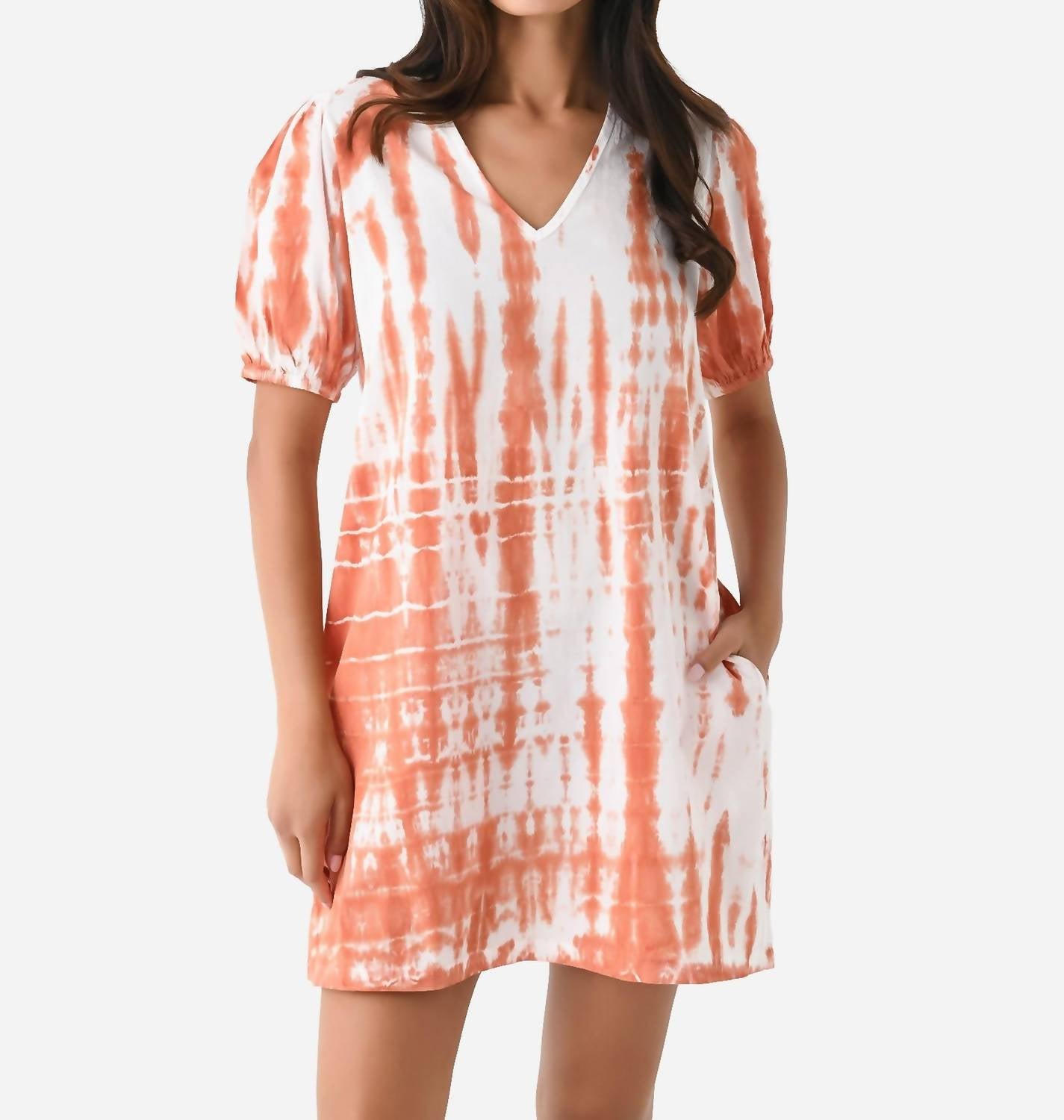 Lucia Dress In Rosewood Tie Dye
