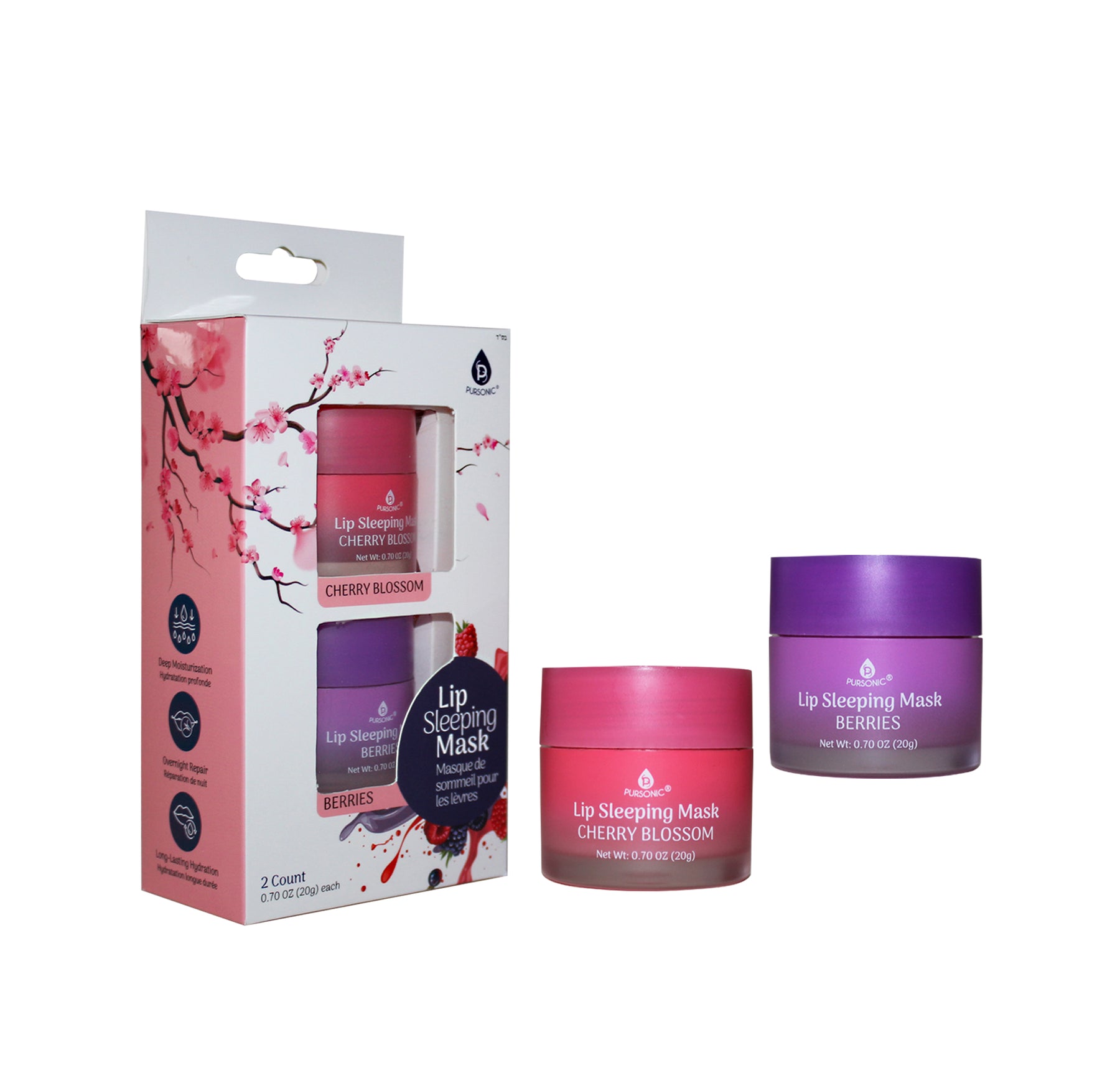 Lip Sleeping Mask 2 Pack- Cherry Blossom & Berries 7731277463612