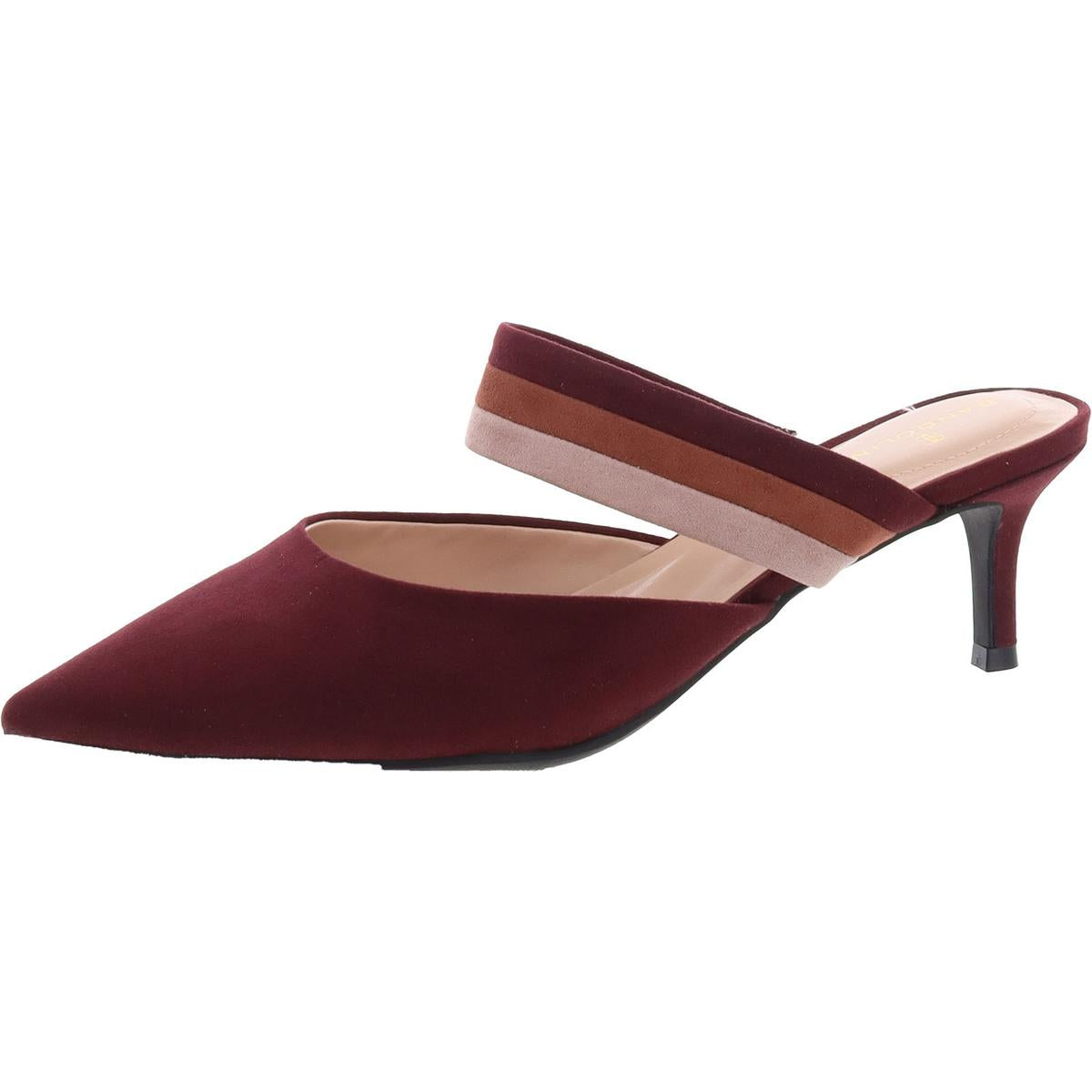 Faux Suede Striped Slide