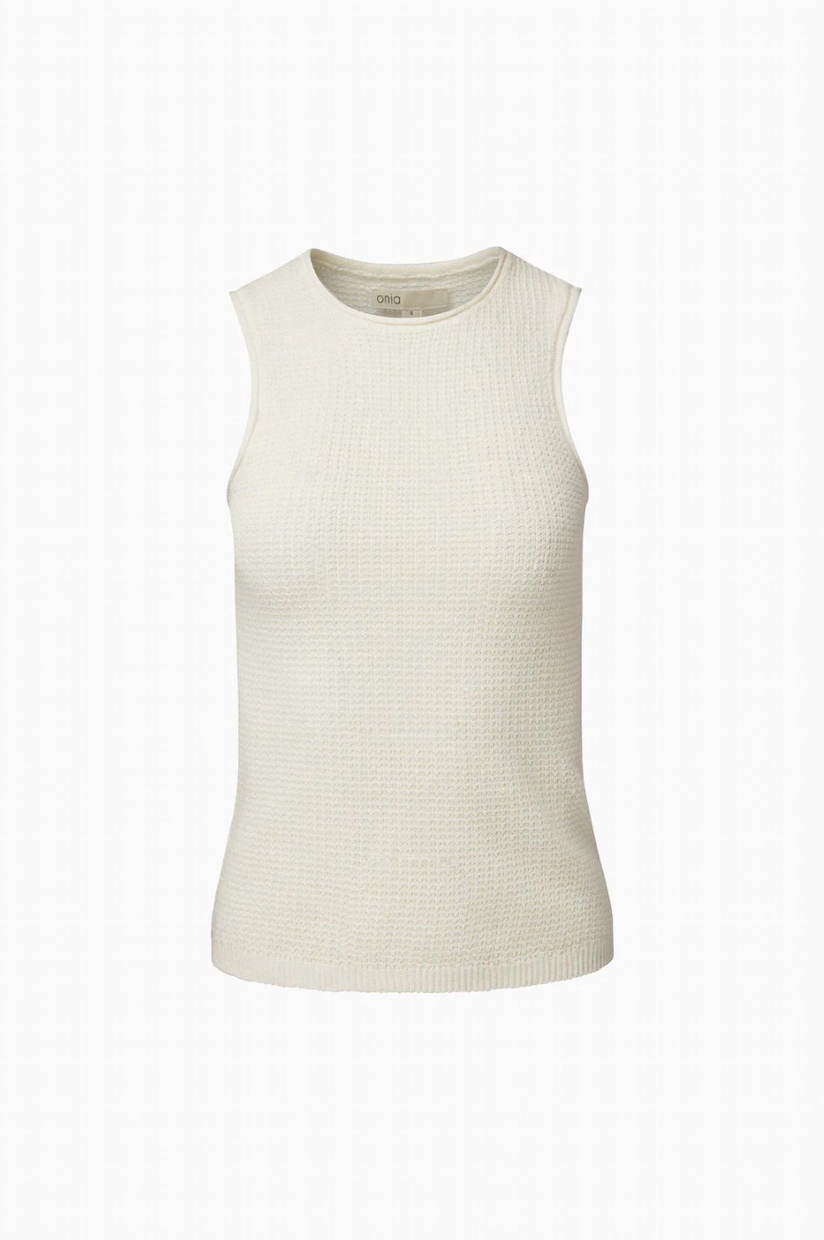 Women's Linen Knit Tank Top In White
