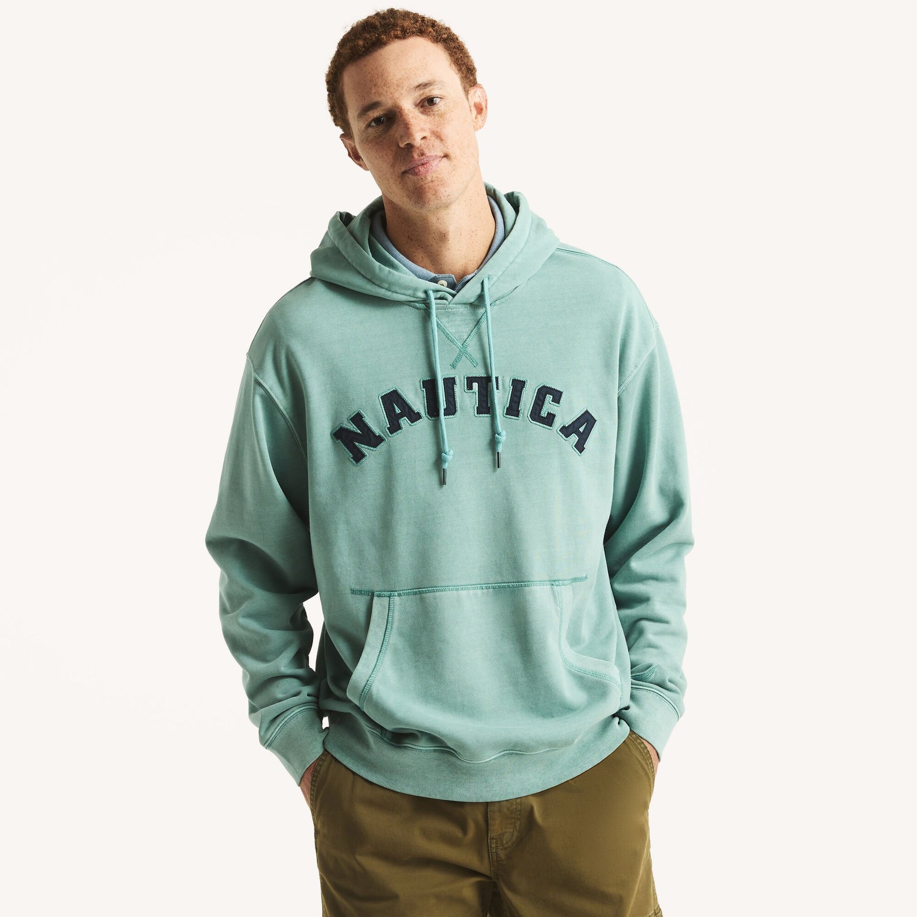 Nautica Mens Pullover Logo Hoodie 7831626022972