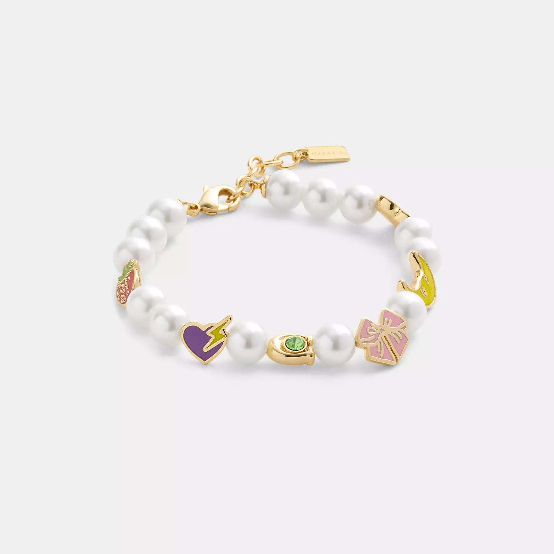 Coach Outlet Heart And Moon Pearl Bracelet