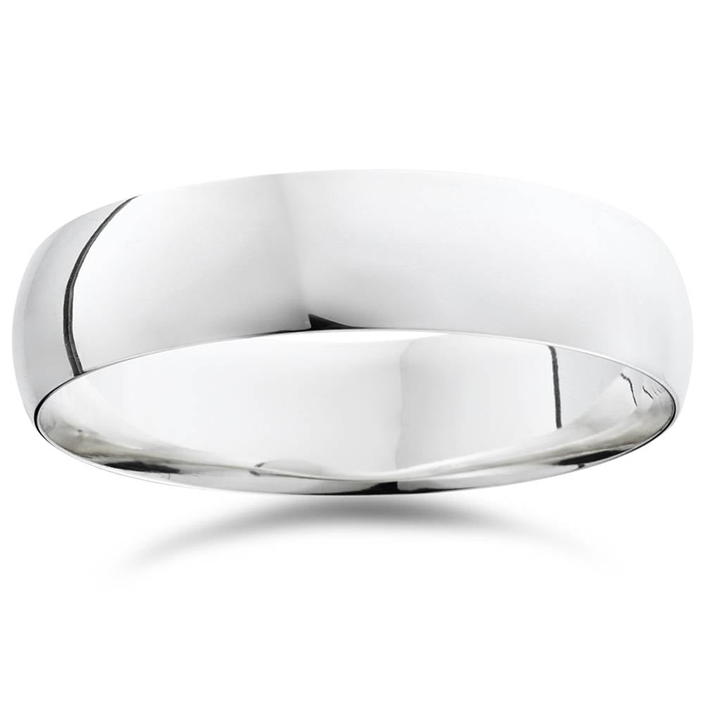 6mm Dome High Polished Wedding Band 950 Platinum Size Selectable 7802613006396