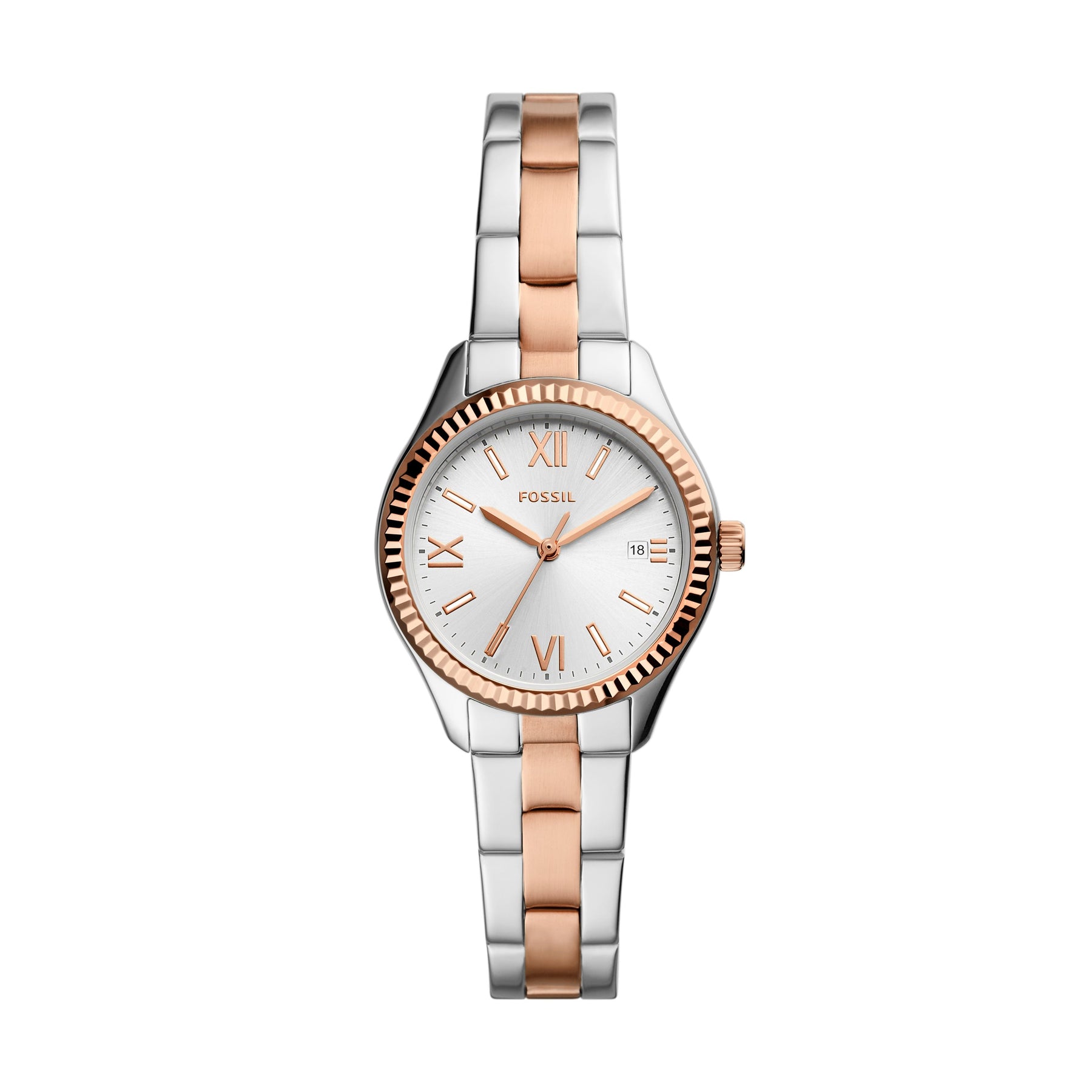 Fossil Women's Rye Three-Hand Date, Stainless Steel Watch