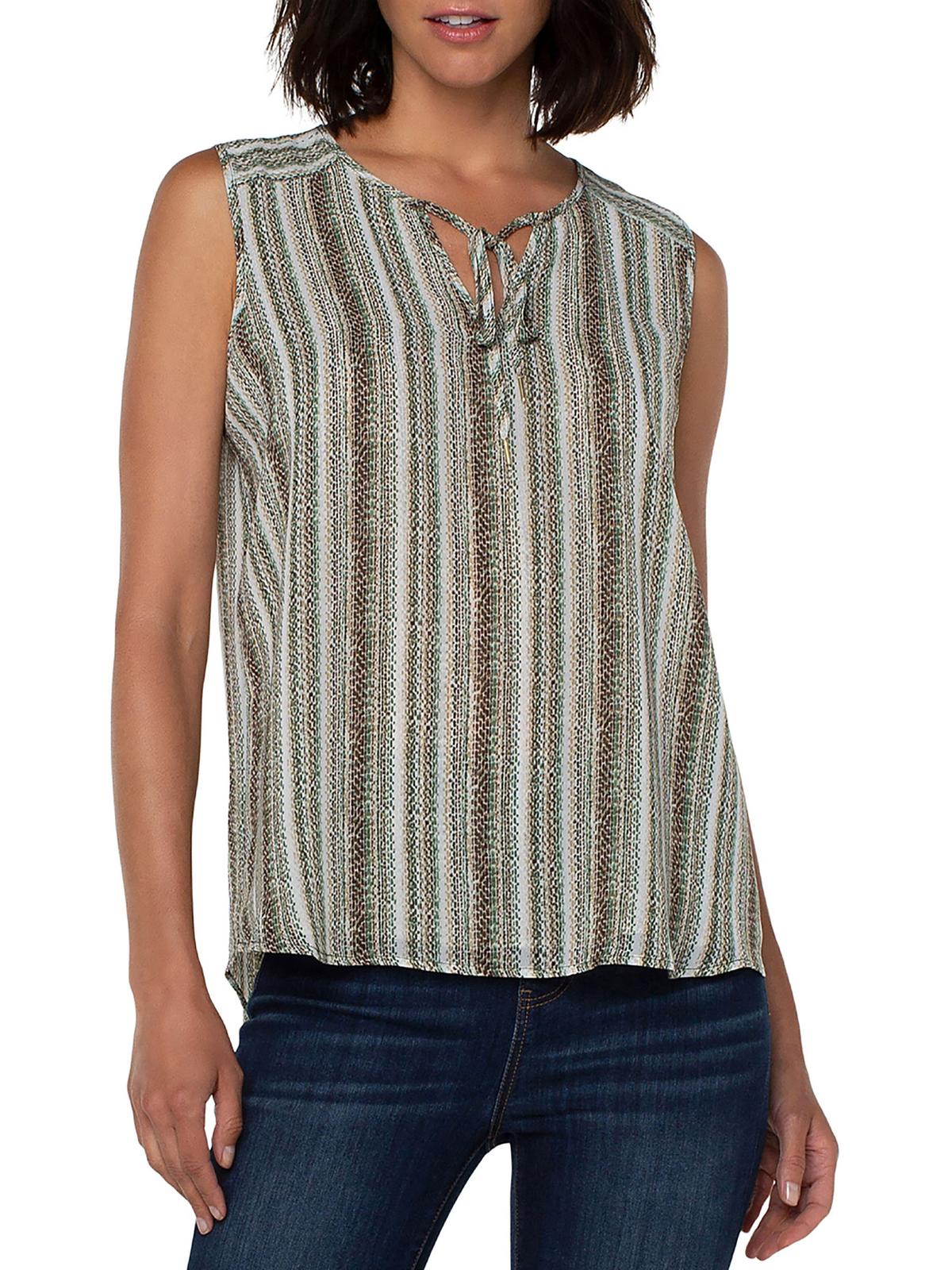 Womens Tie Front Tank Shell