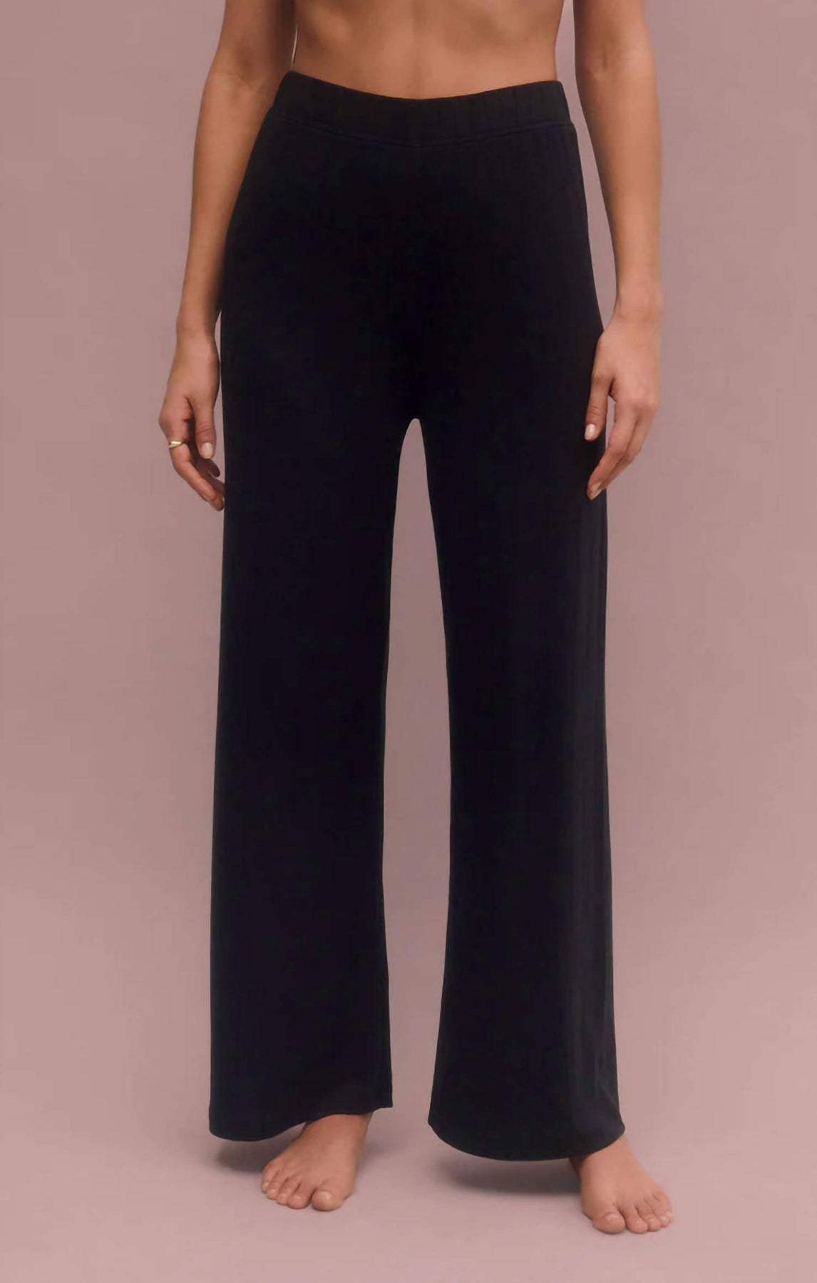 Homebound Pointelle Pant In Black
