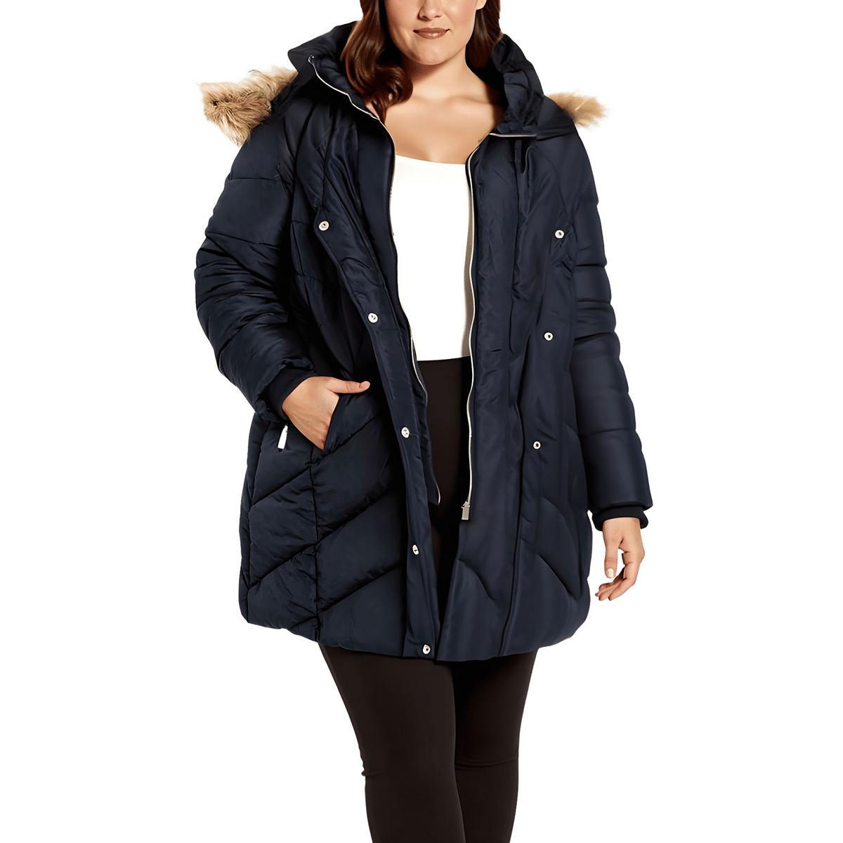 Plus Lined Quilted Puffer Jacket
