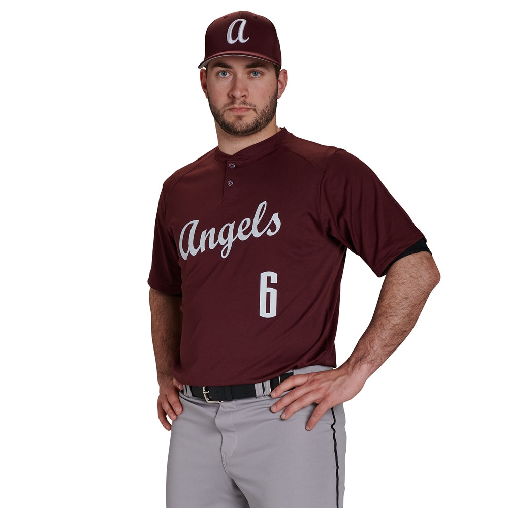 Champro Men's Turn Two 2 Button Baseball Jersey