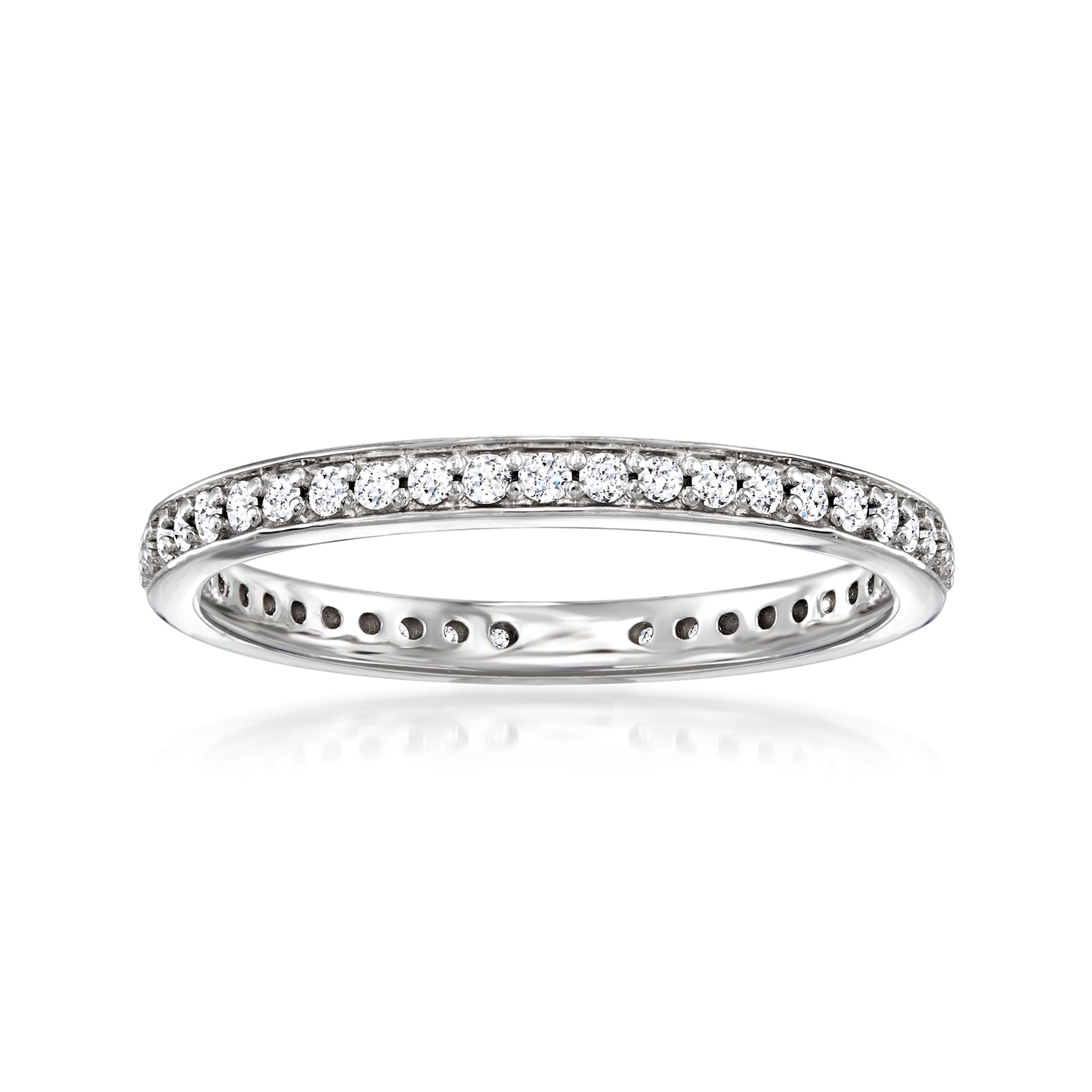 Ross-Simons Lab-Grown Diamond Eternity Band in Sterling Silver 7194700021820