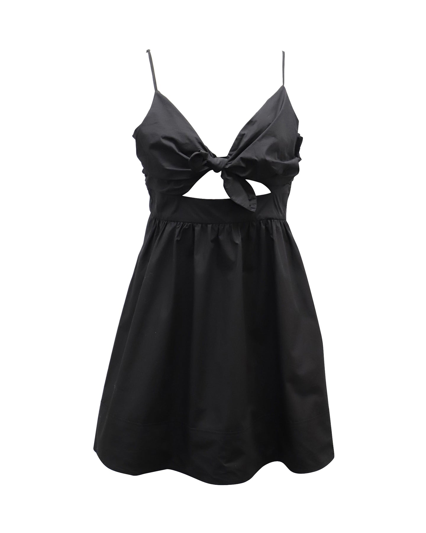 ALC Dani Tie Front Dress in Black Cotton
