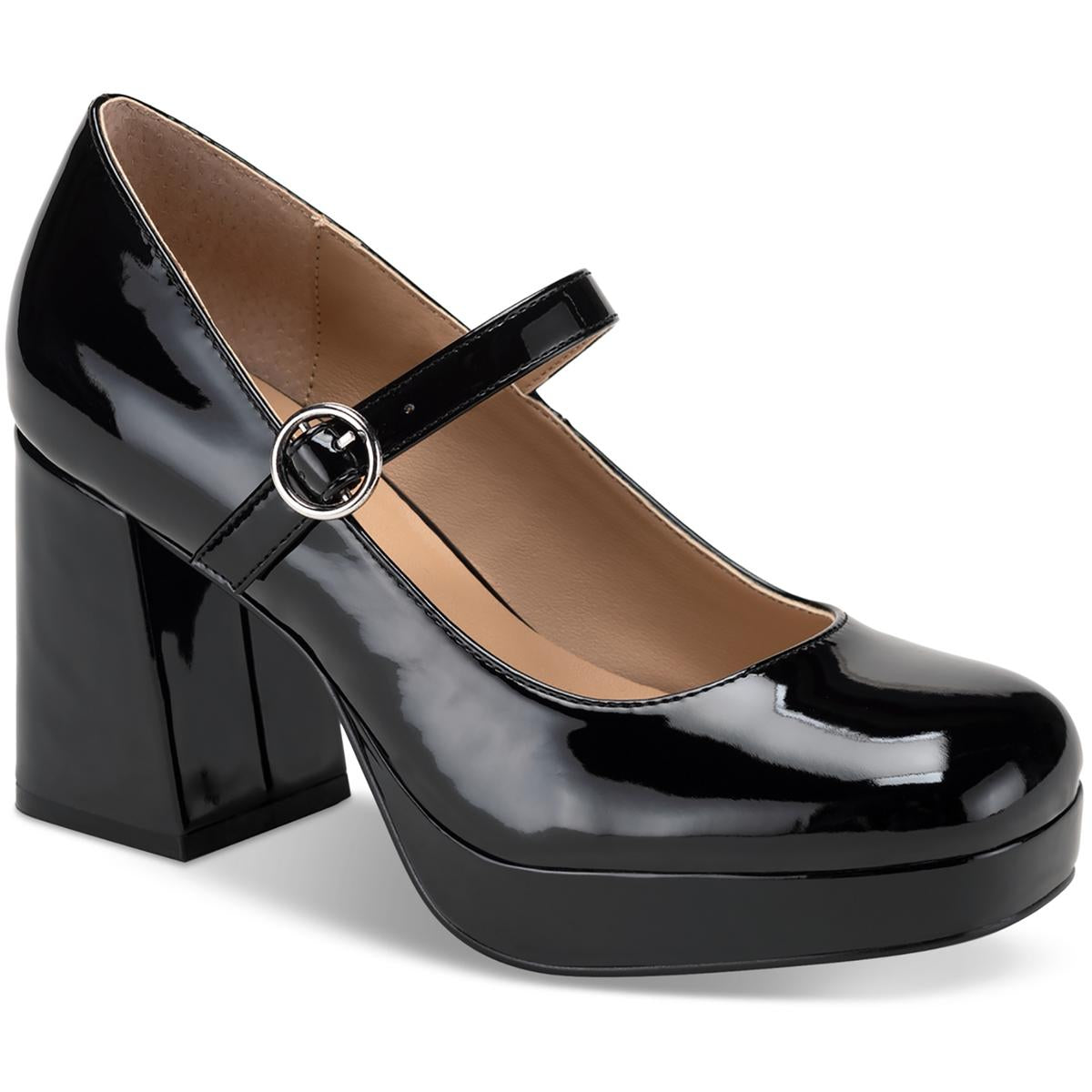Vaneciaa Buckle Slip On Mary Jane Heels