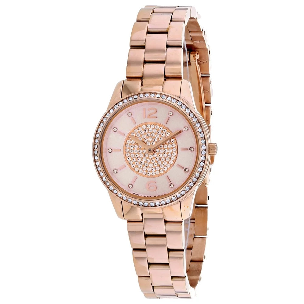 Michael Kors Runway MK6619 Women's Rose Gold-Tone Quartz 28mm Watch 7666199625788