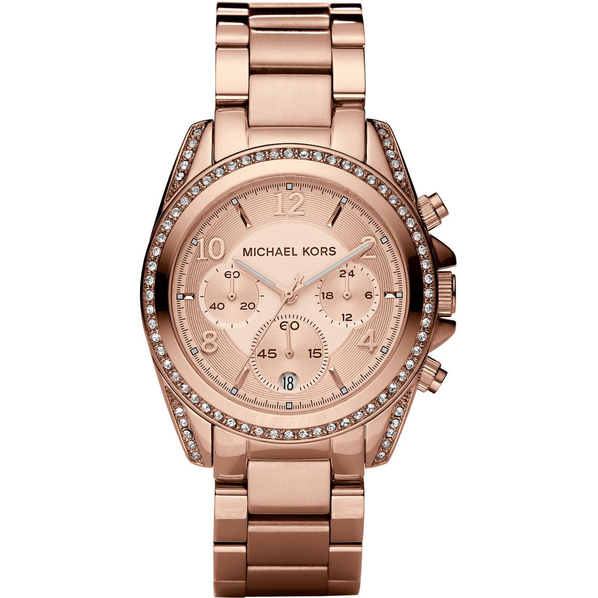 Michael Kors Blair MK5263 Women's Rose Gold PVD Chronograph 39mm Watch 7666135269436