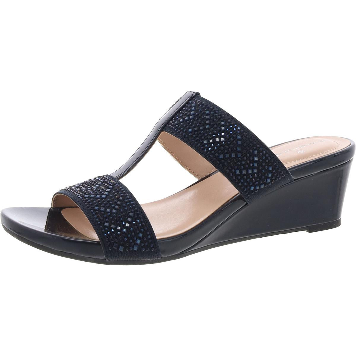 I Luv It 2 Slip On Wedges T-Strap Sandals