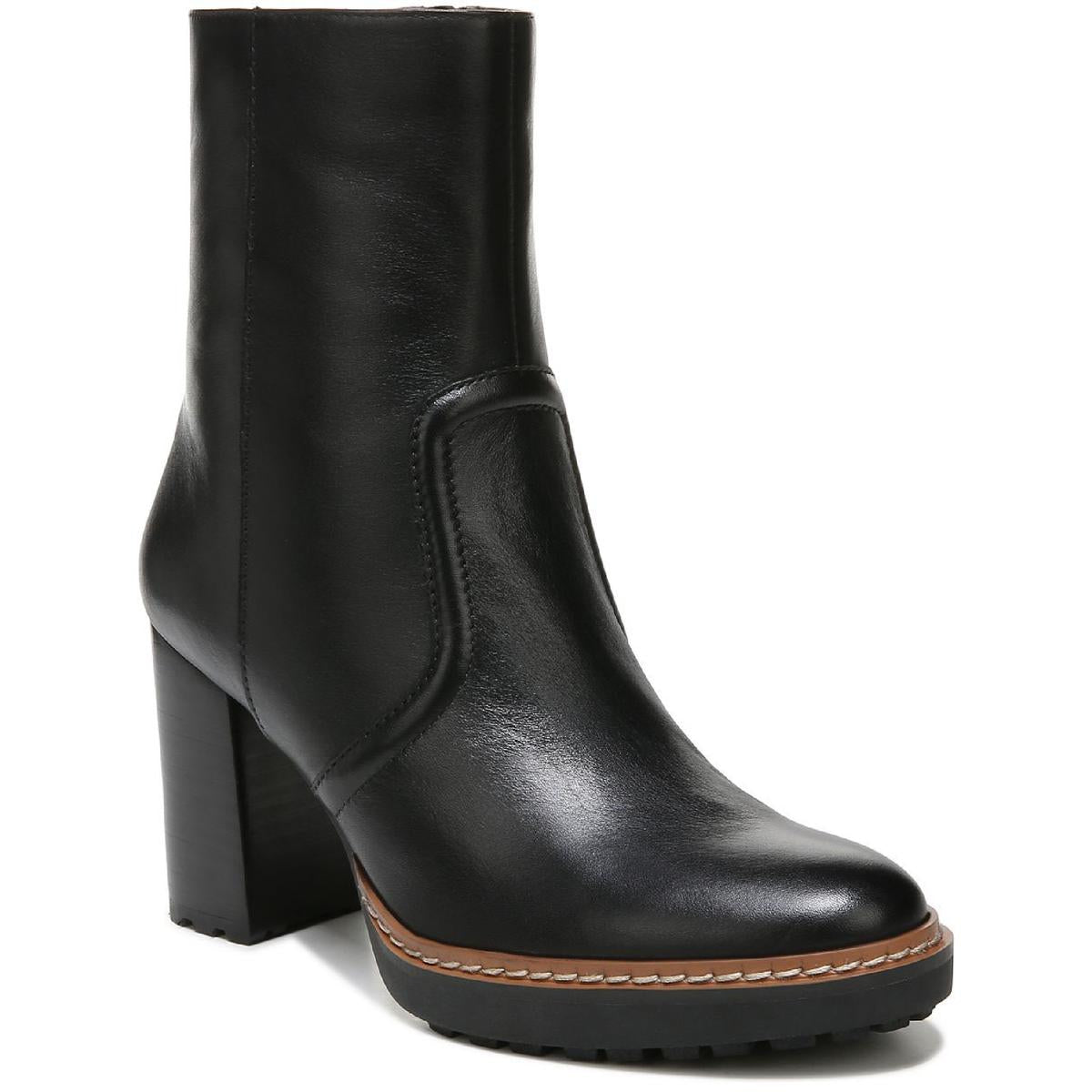 Catie Leather Heels Mid-Calf Boots