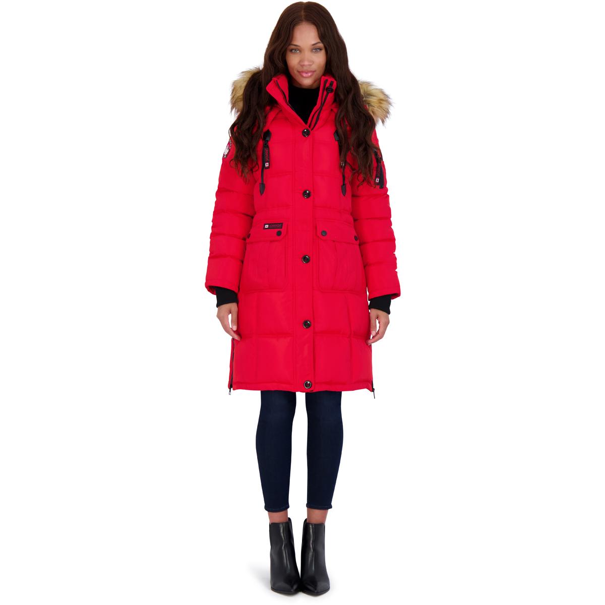 Puffer Coat for Women- Long Faux Fur Insulated Winter Jacket