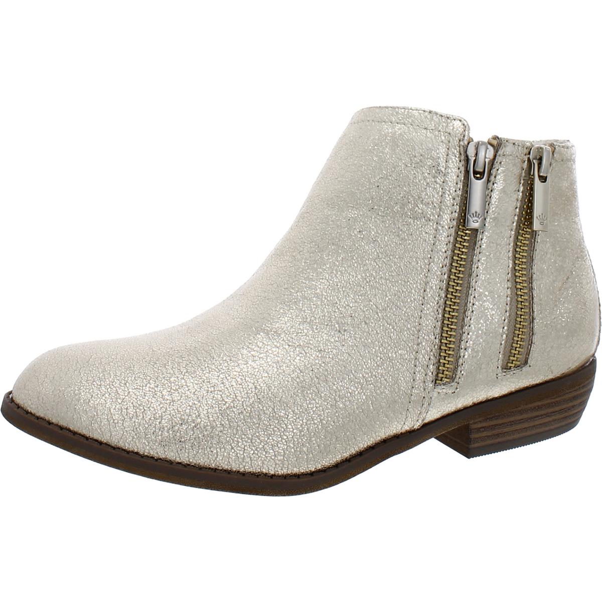 Tabara Metallic Double Zipper Ankle Boots
