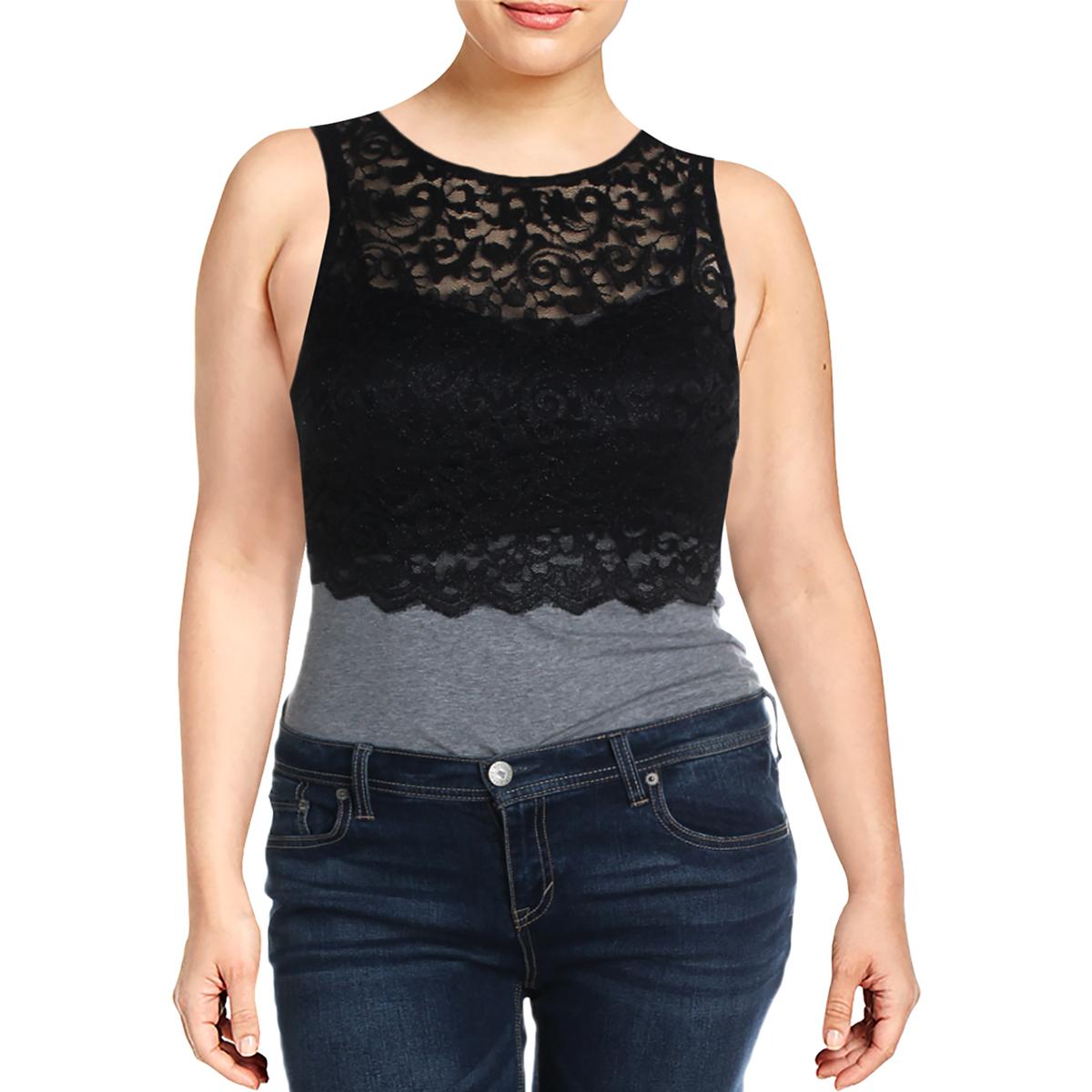 Juniors Lace Glitter Crop Top