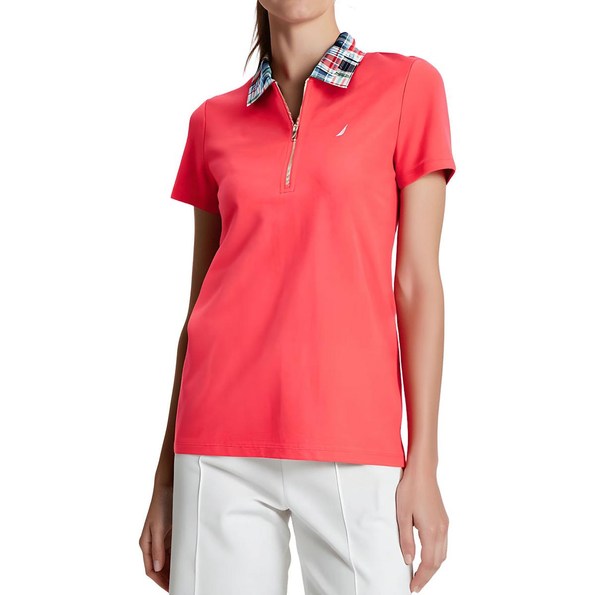 Collar Zipper Polo Top
