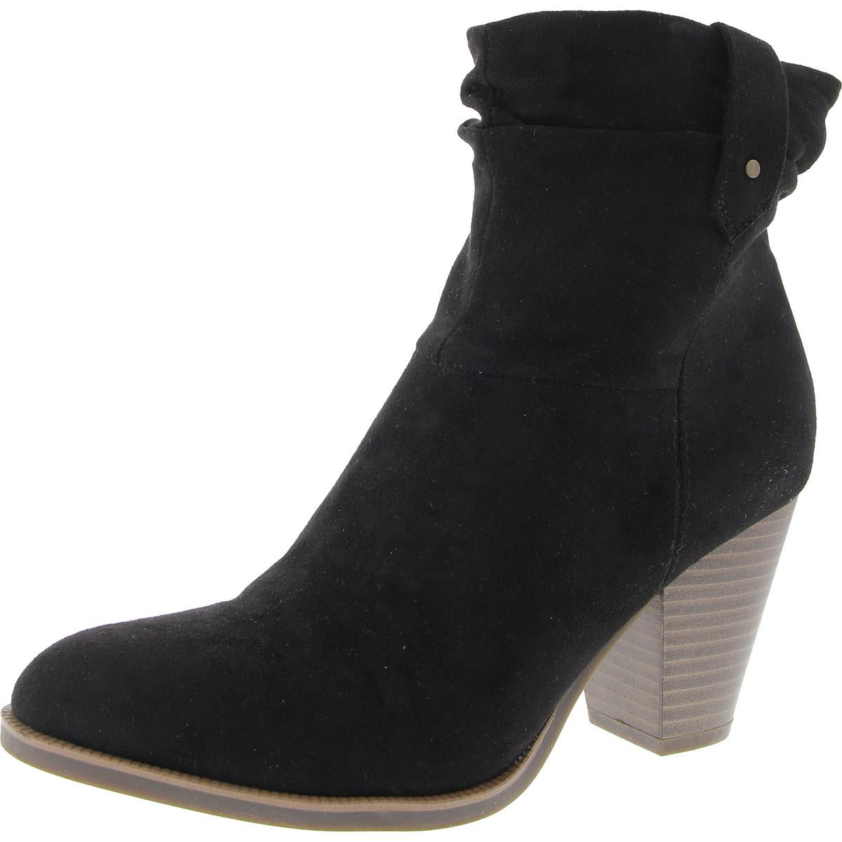 Kall Me Faux Suede Ruched Ankle Boots