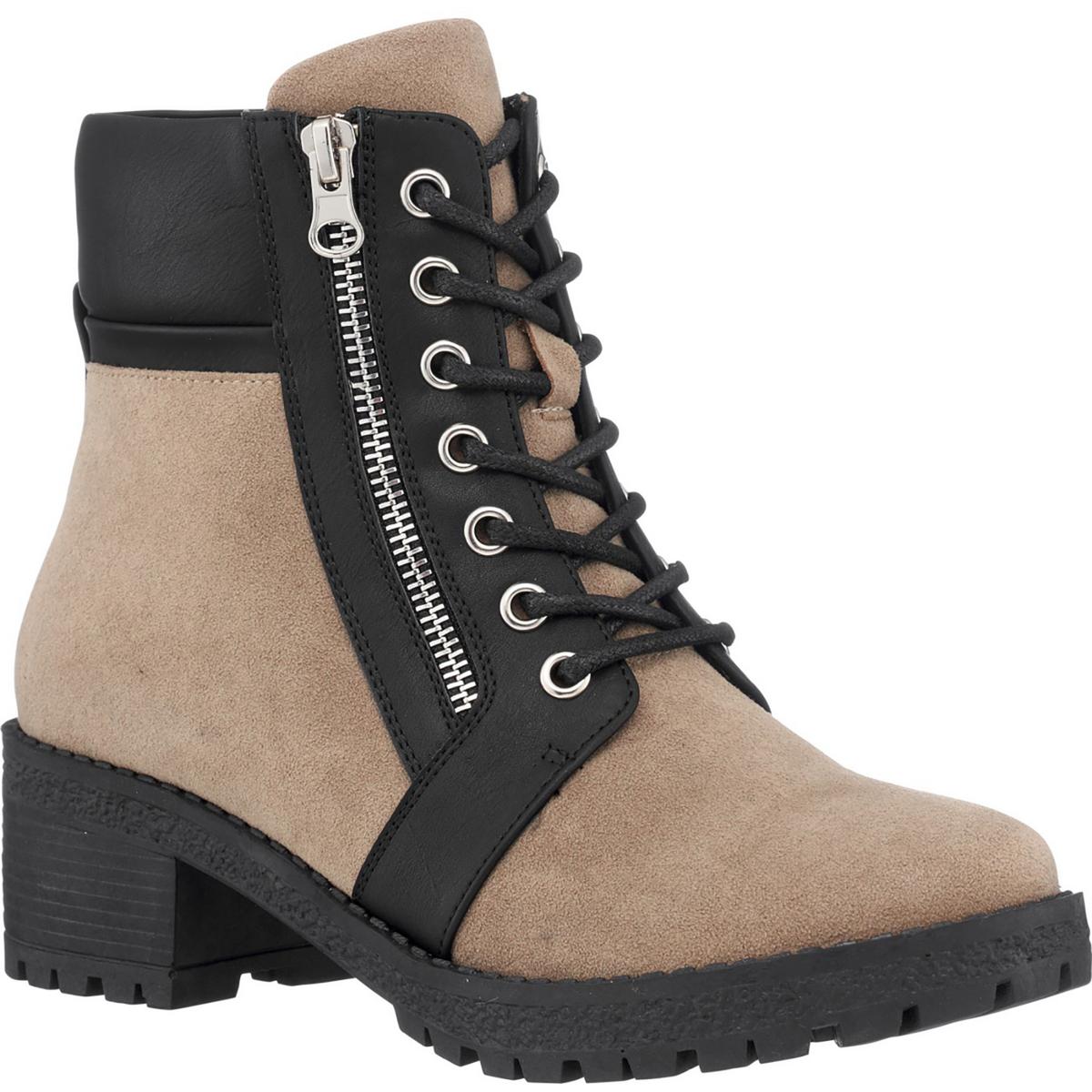 Taylor Ankle Zipper Combat & Lace-up Boots