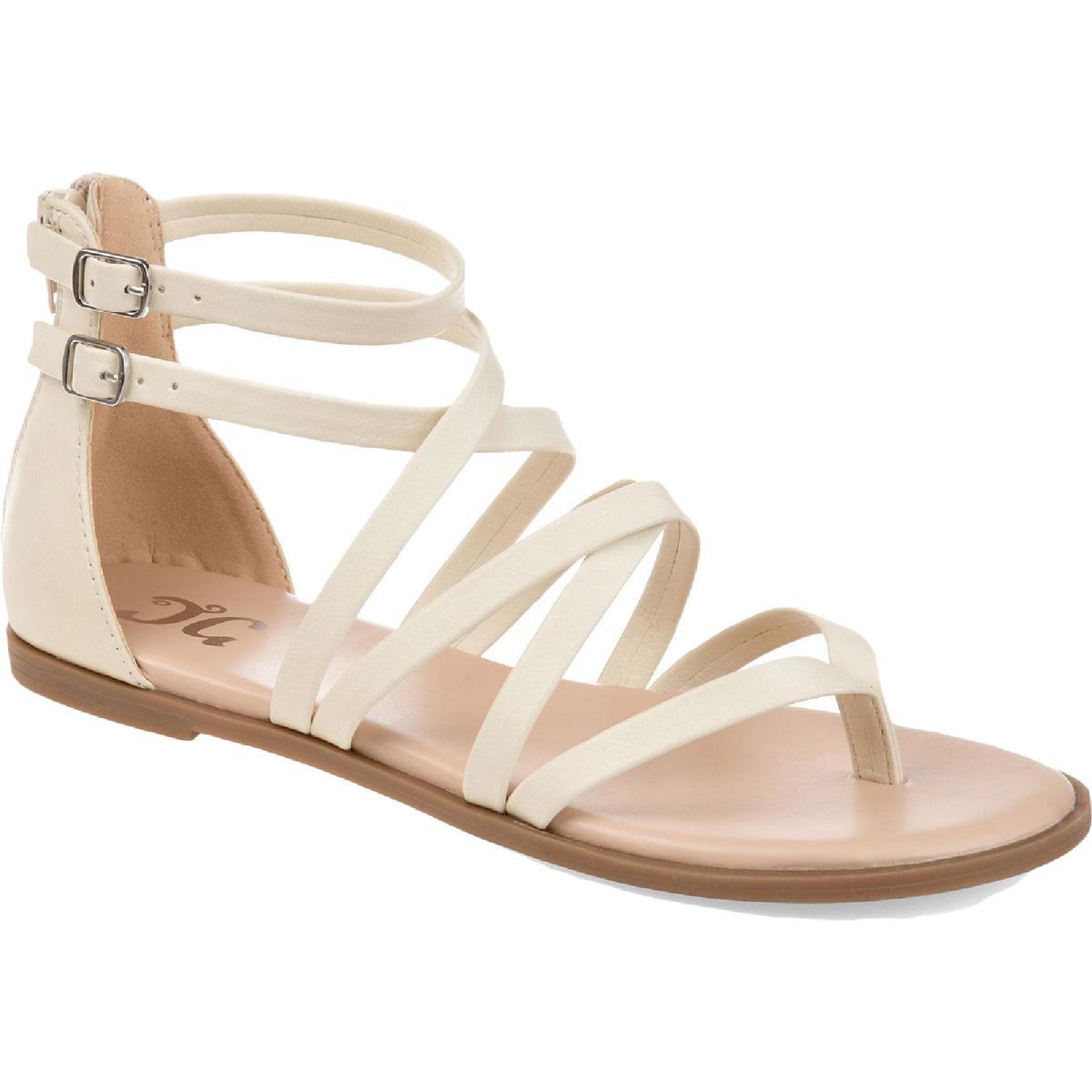 Zailie Faux Leather Thong Gladiator Sandals