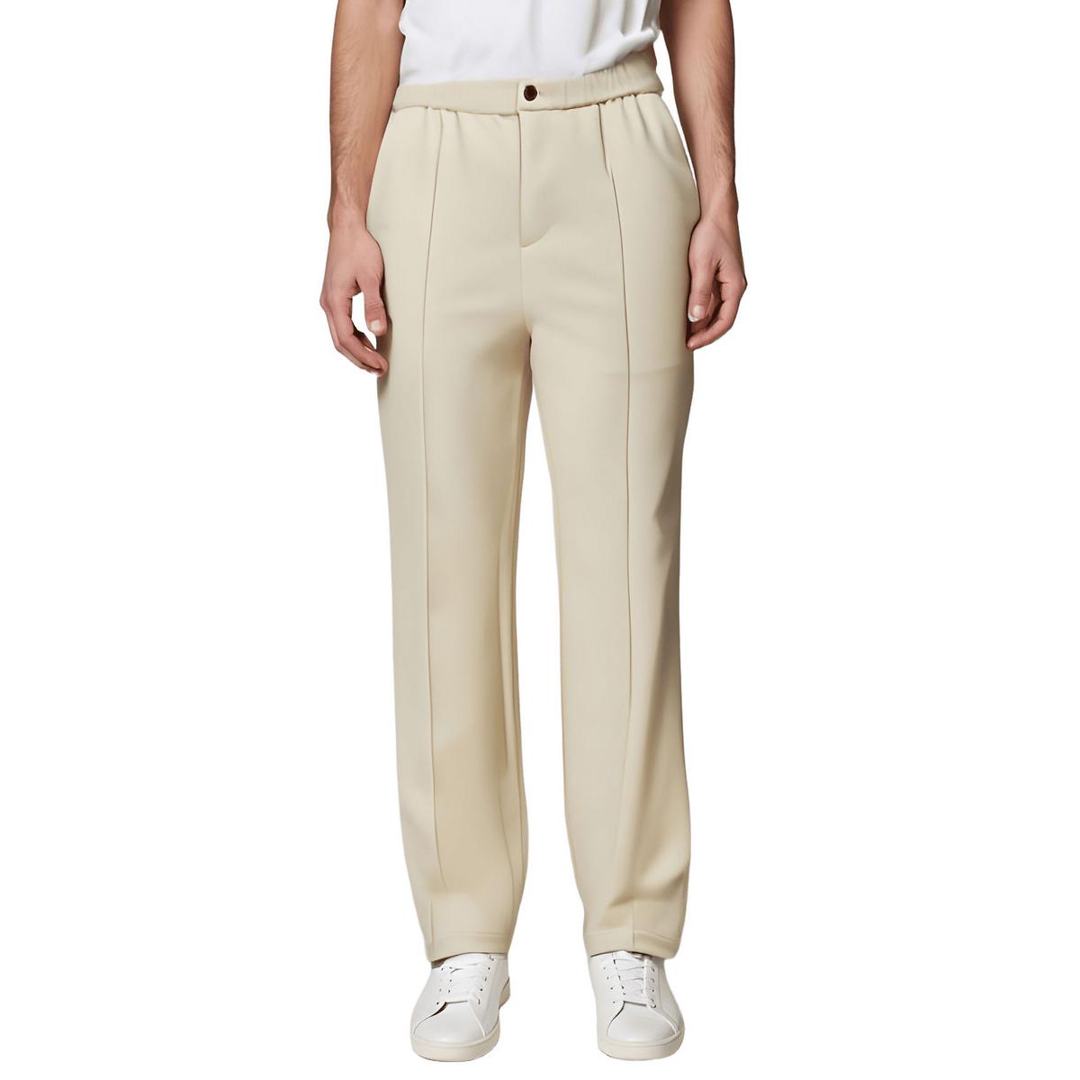Pintuck Solid Trouser Pants