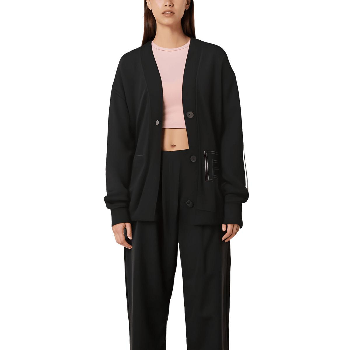 Team Cover Up Logo Long Sleeve Cardigan Sweater