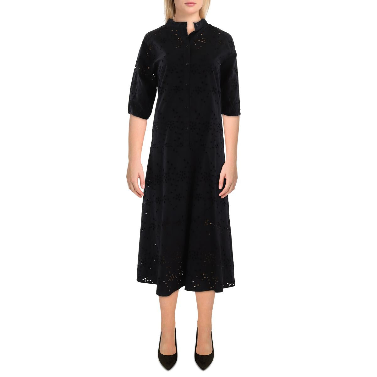 Eyelet Cotton Shirtdress