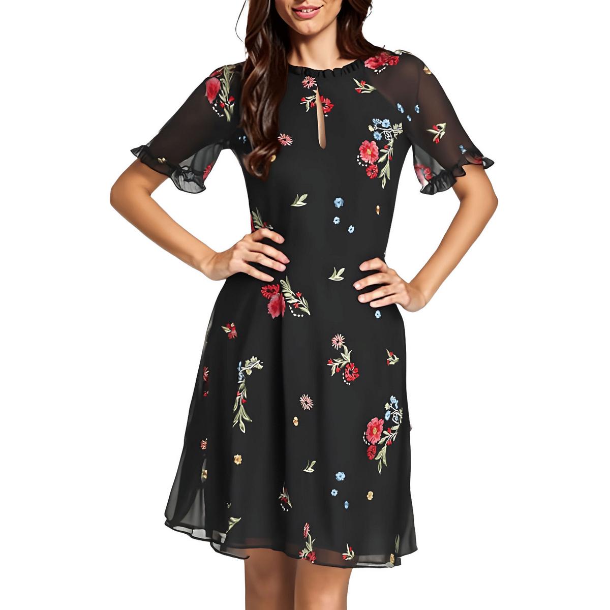 Ruffled Midi Fit & Flare Dress