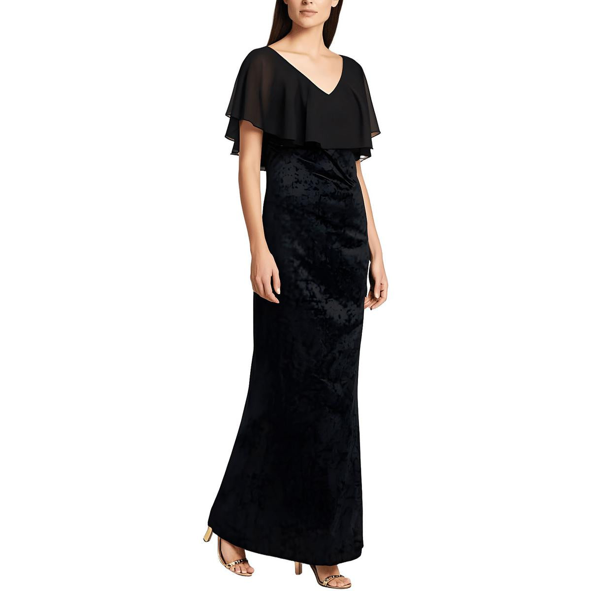 Solid Velvet Evening Dress
