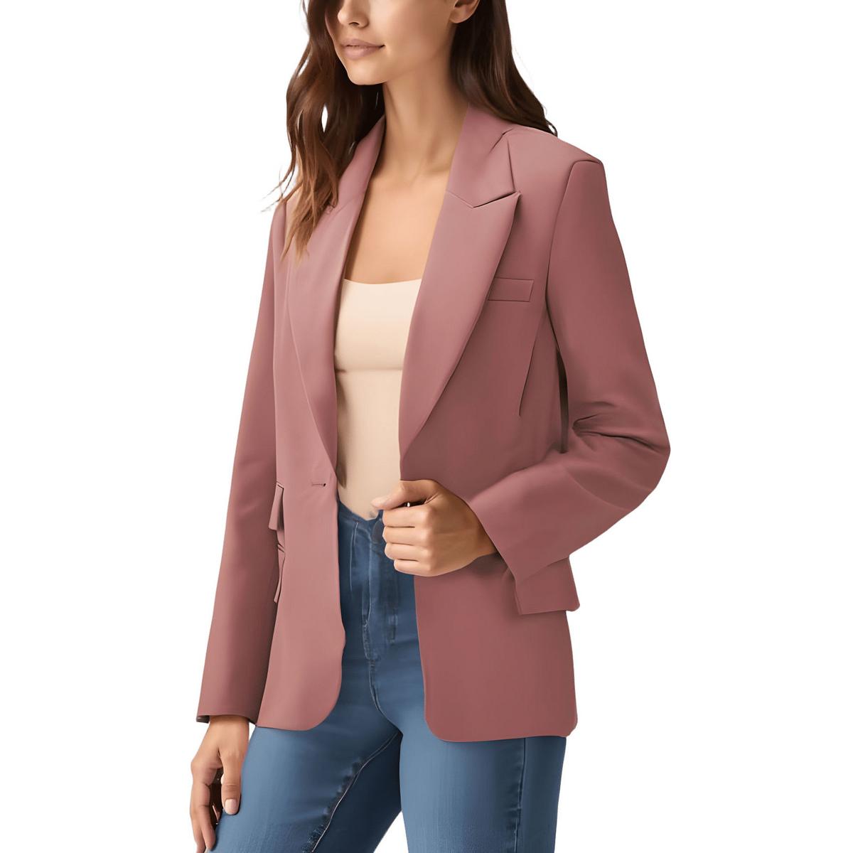 Crepe One-Button Blazer