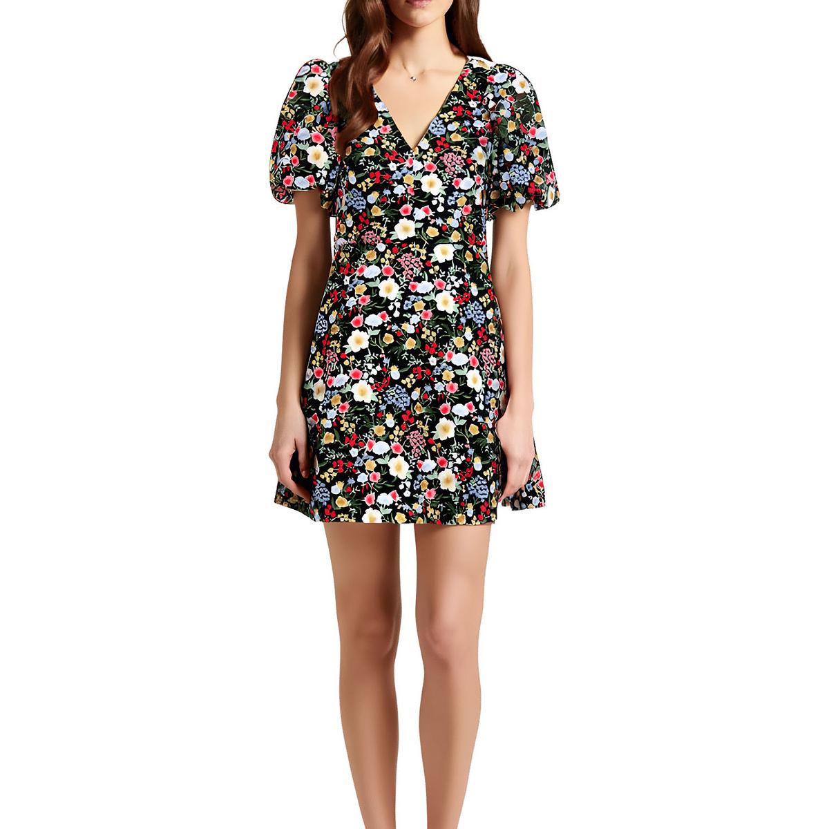 Embroidered Nylon Mini Dress