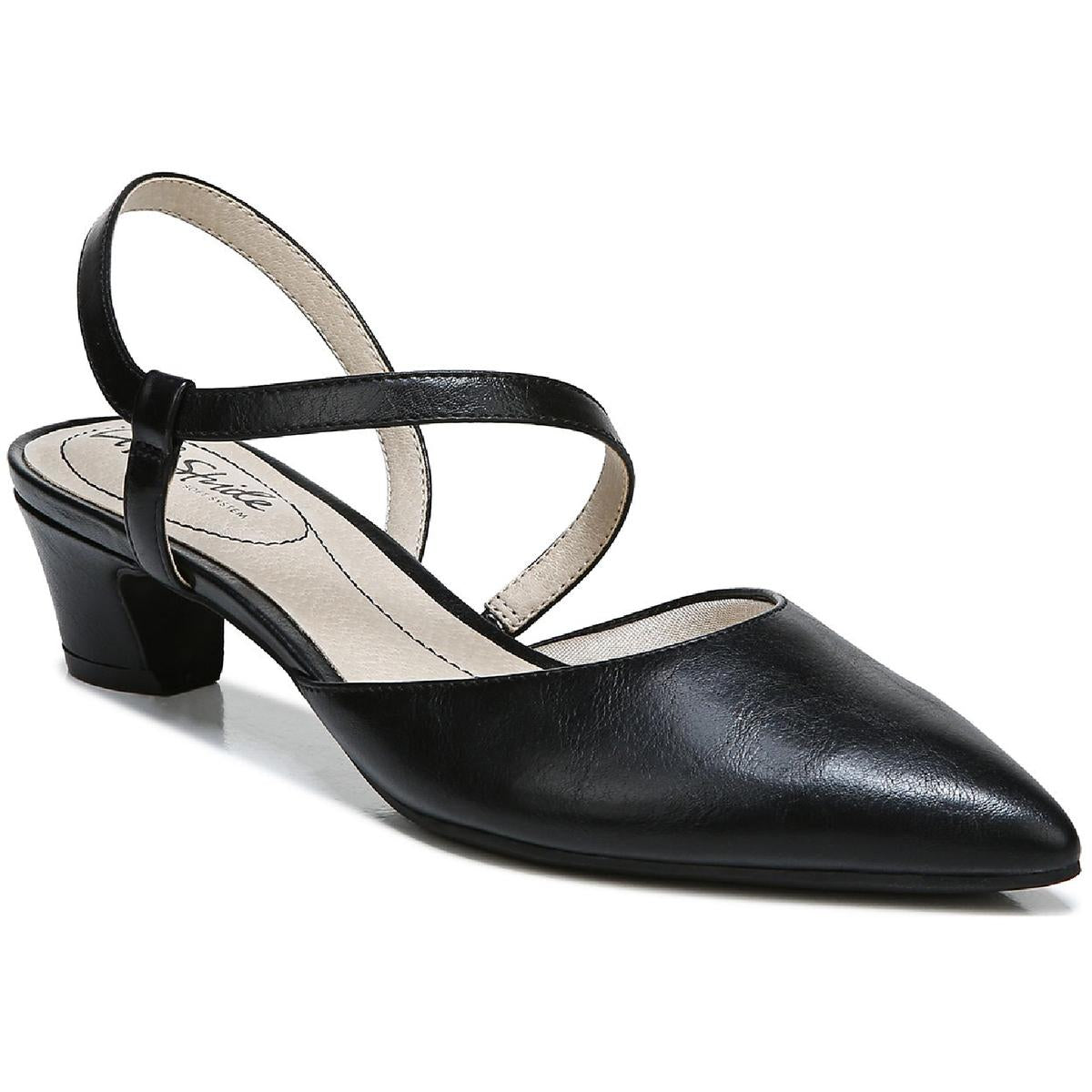 Minimalist Strappy Pointed Toe Slingback Heels