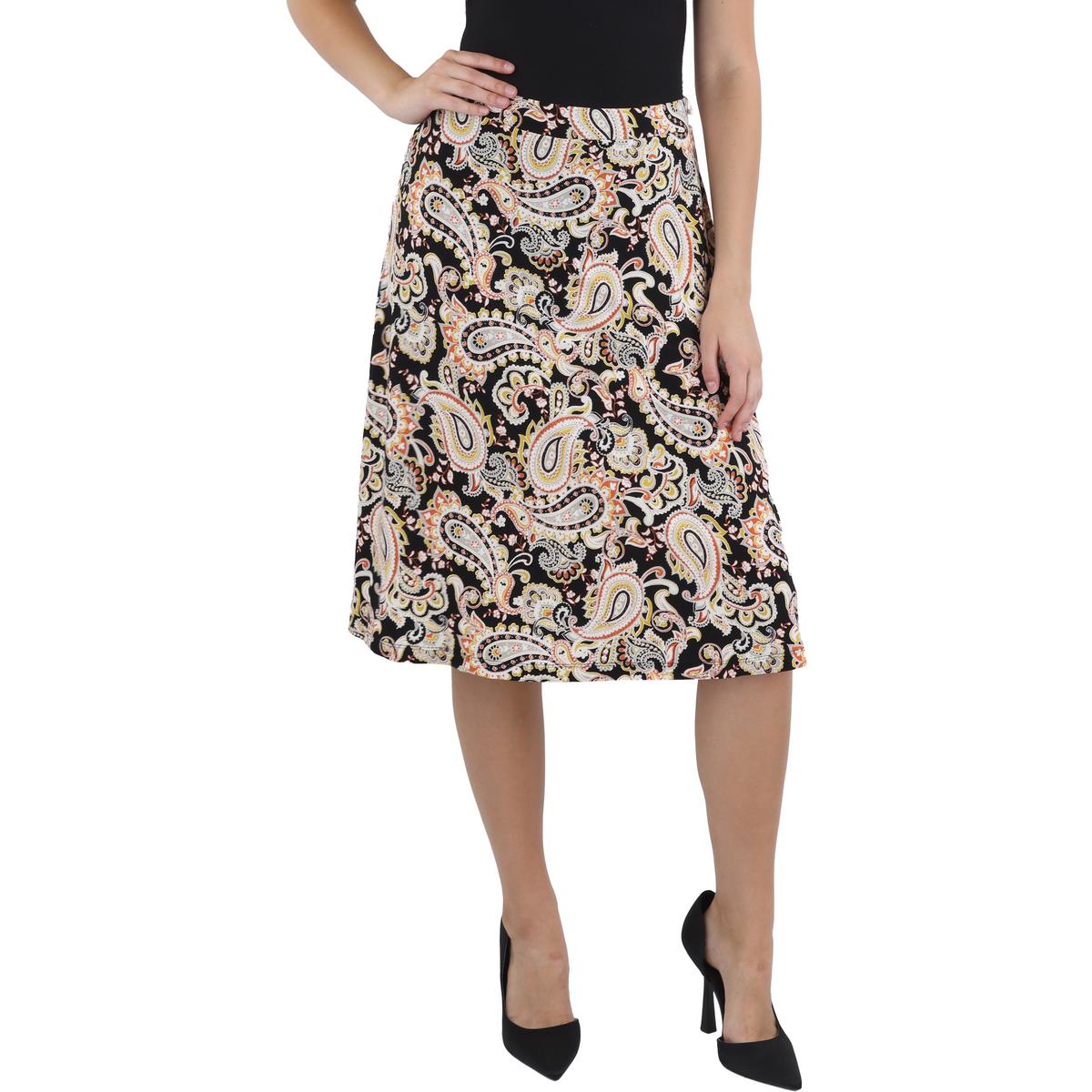 Petites Printed A-Line Skirt