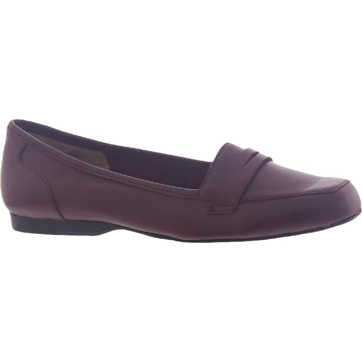 Marlowe Leather Square Toe Penny Loafers