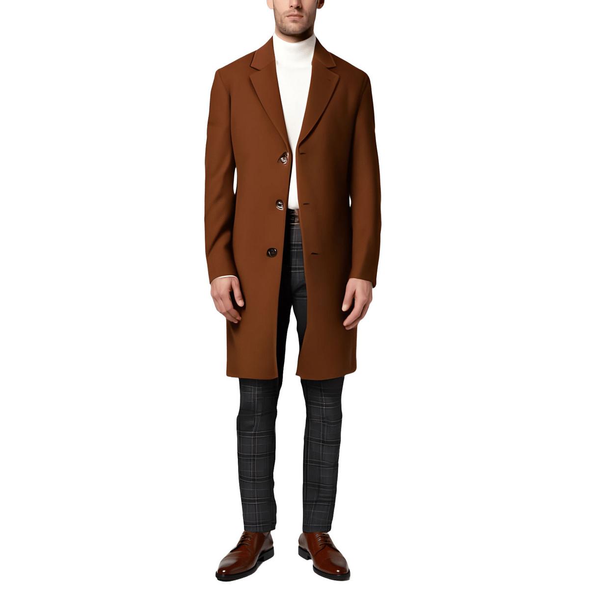 Kavon Solid Wool Overcoat