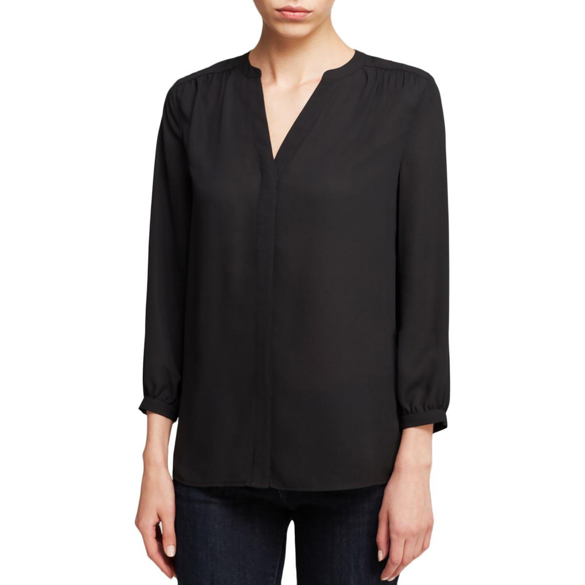 Chiffon Pleated Button-Down Top