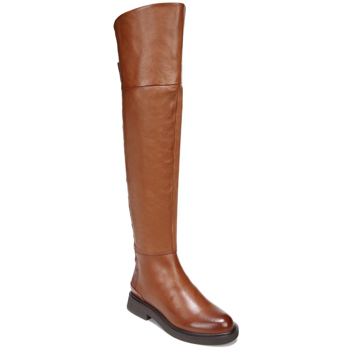Battina Leather Block Heel Over-The-Knee Boots