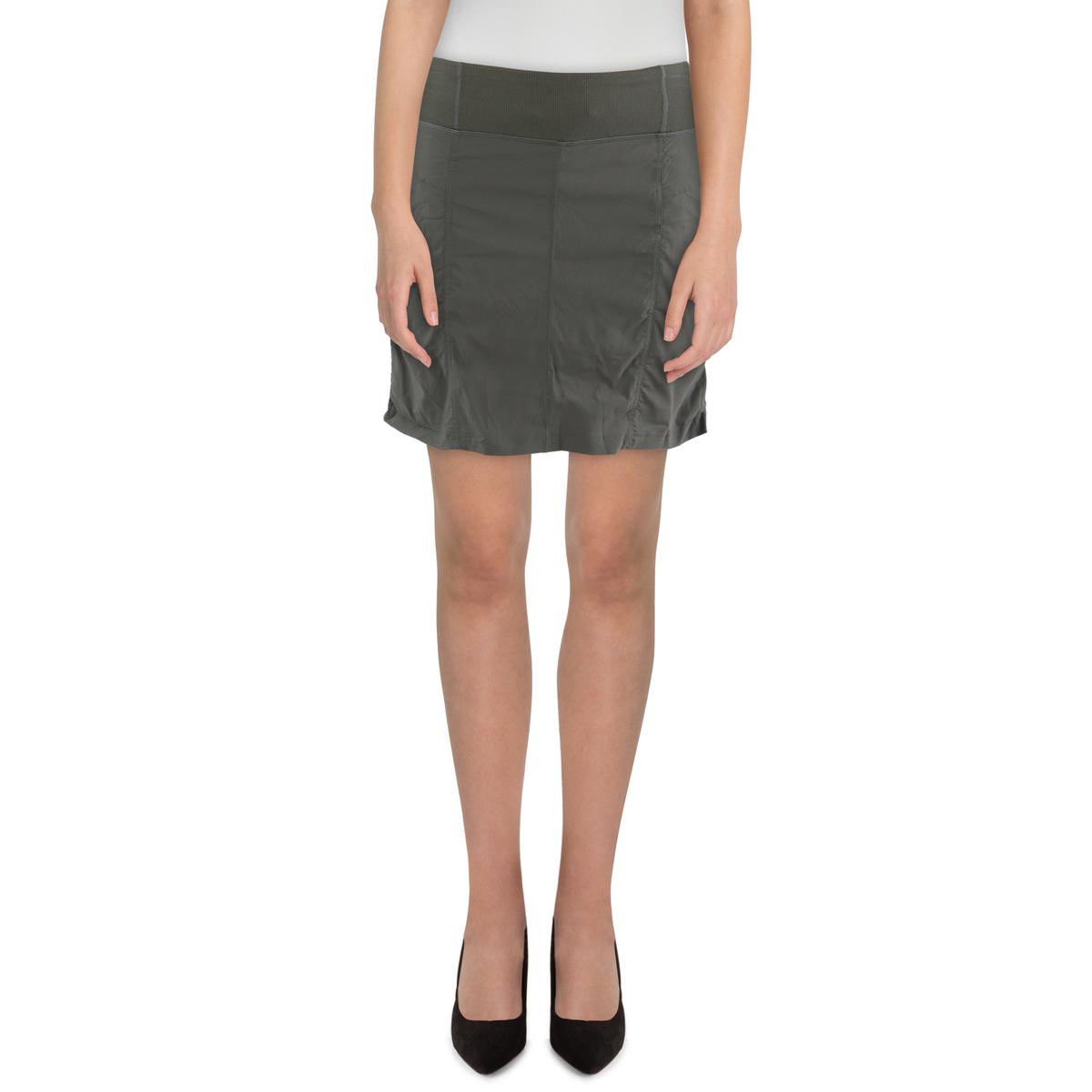 Ribbed Trim Nylon Skort