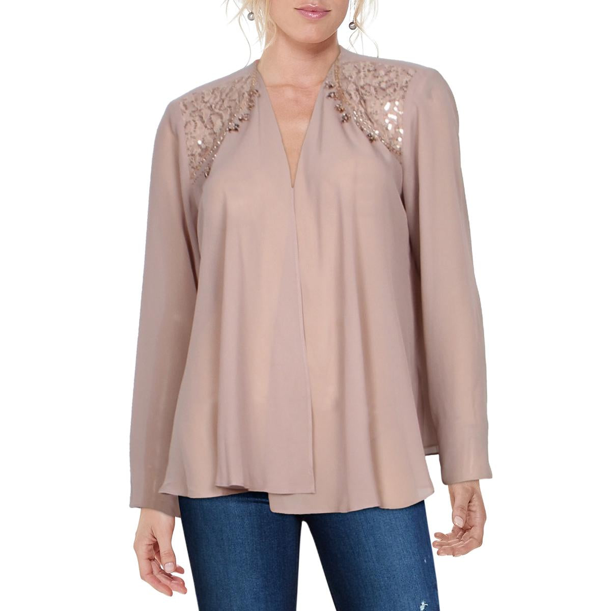 Lace Trim Embellished Jacket