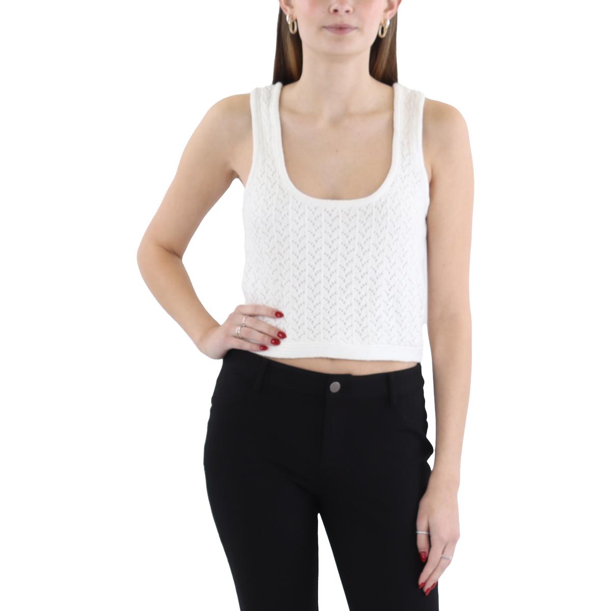 Open Stitch Crochet Tank Top Sweater