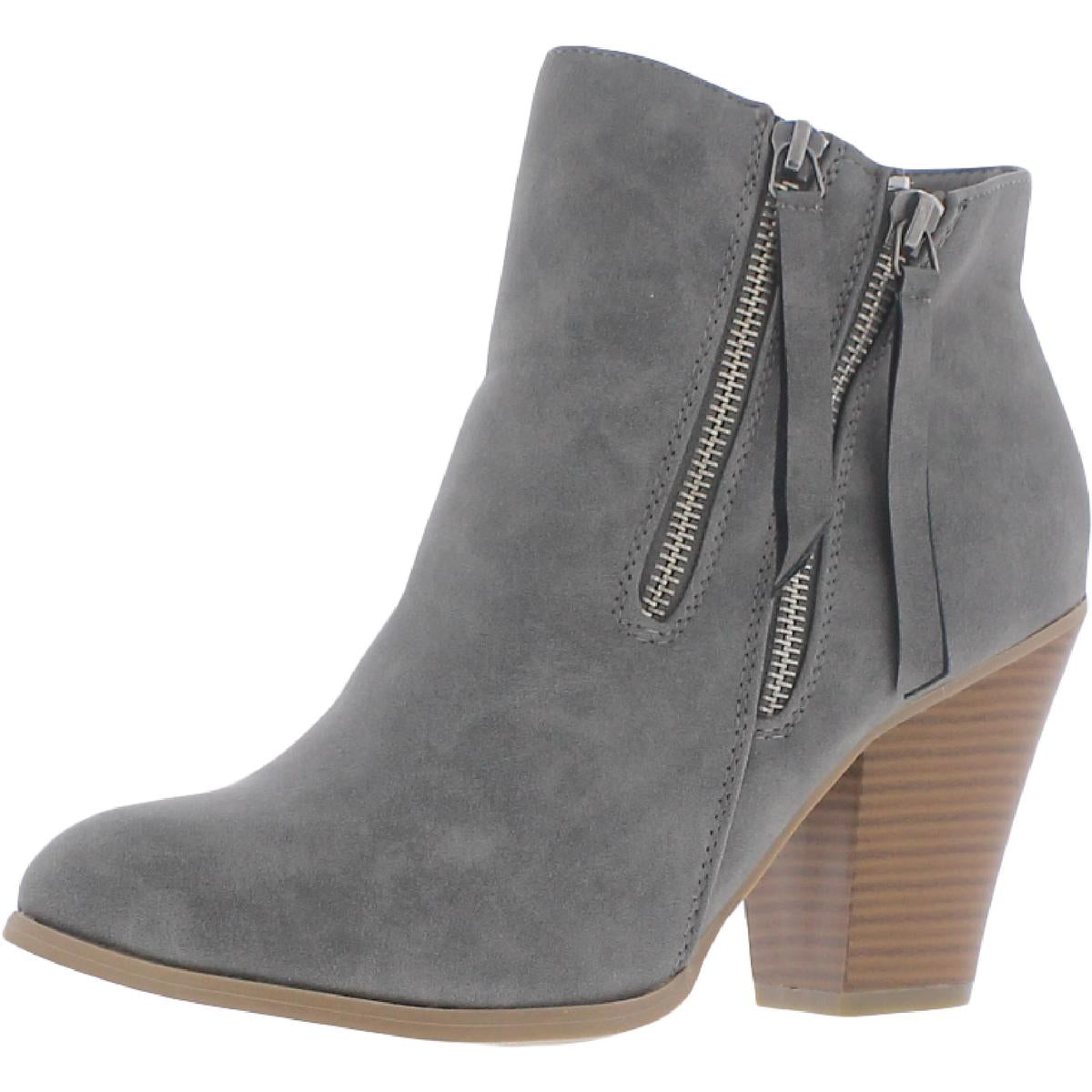 Vally Zipper Almond Toe Ankle Boots