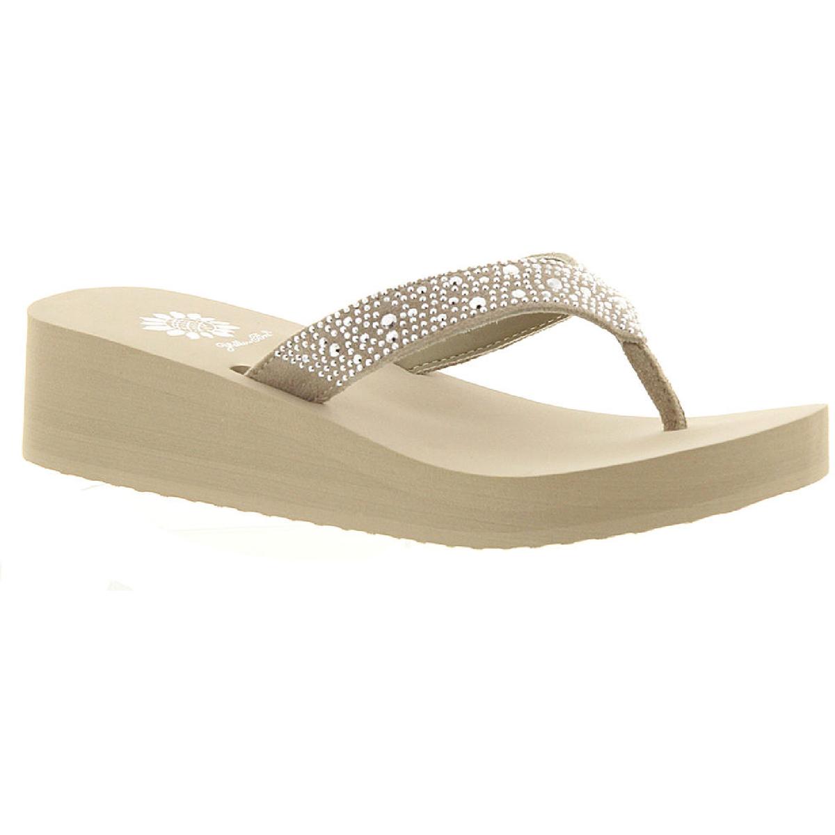 Africa Leather Rhinestone Wedges