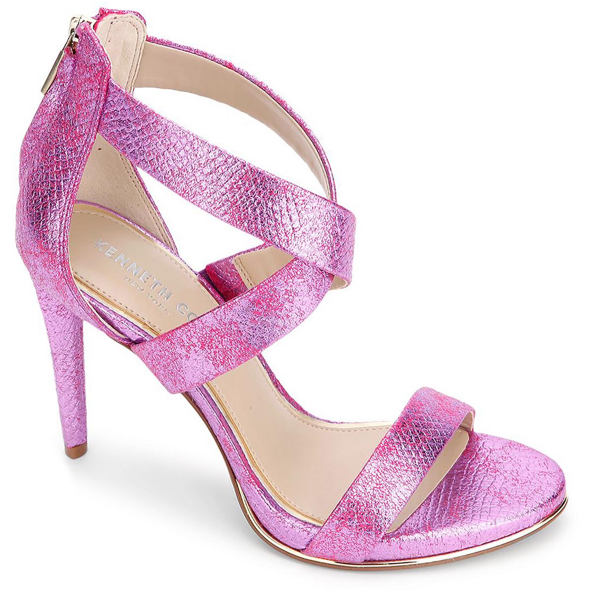 Brooke Cross Zipper Open Toe Heel Sandals