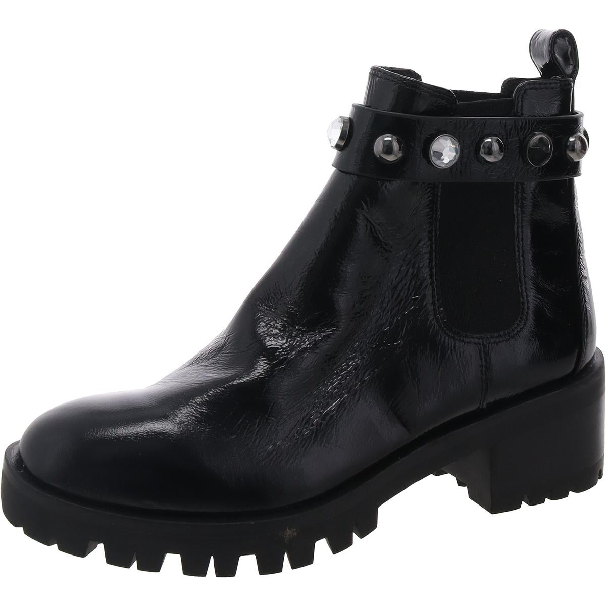 Leather Embellished Chelsea Boots