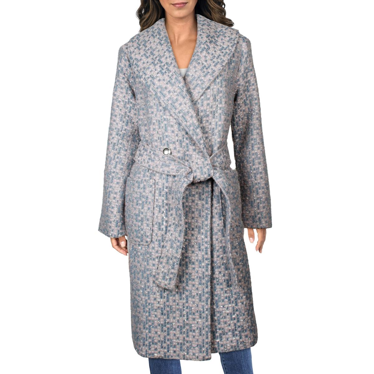 Plaid Metallic Long Coat