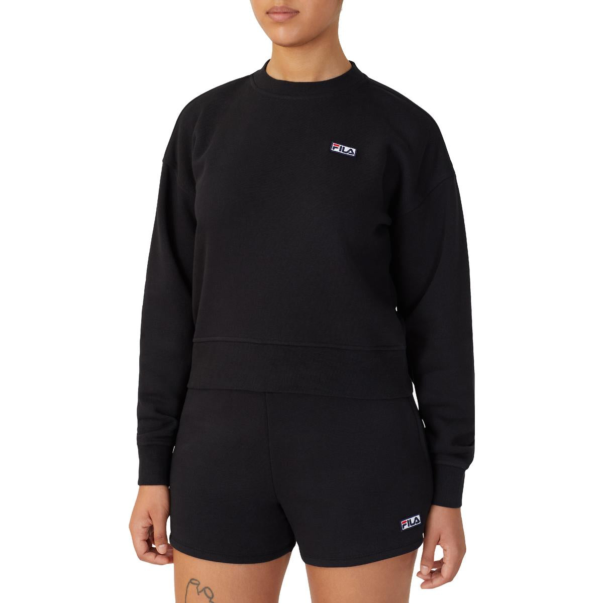 Stina Fleece Lined Crewneck Athletic Pullover Sweatshirt